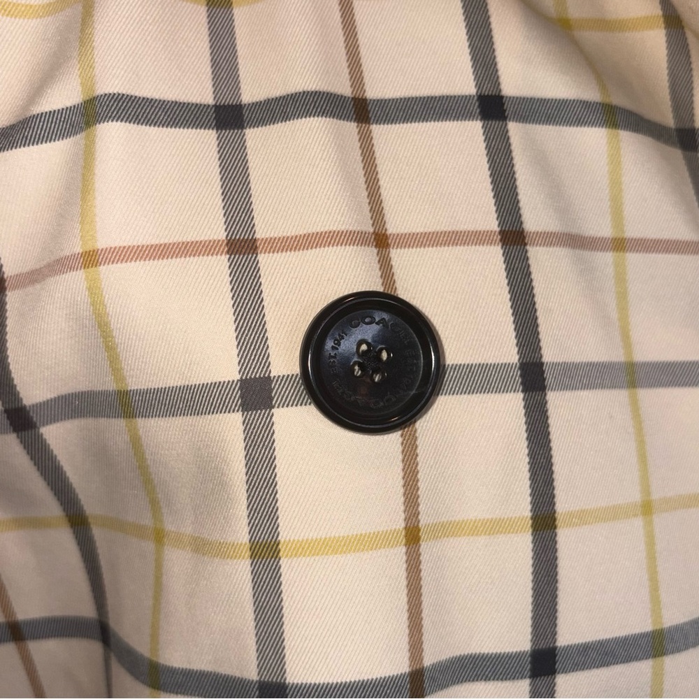 COACH Tattersall Short Trench Coat - Picture 7 of 10